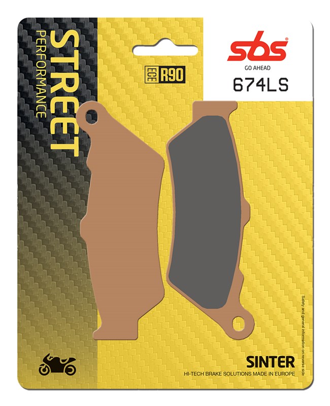 SBS brake pads KH209 / KH209/2 street performance (excel) sinteredcolour gold (674LS)